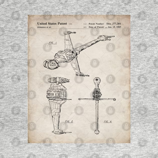 Sci-Fi Movies Patent - Science Fiction Fan Space Ship Art Art - Antique by patentpress